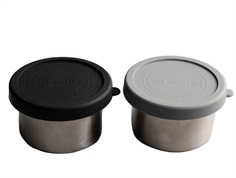 AYA&IDA snack container dark grey/matte black 100ml (2-pack)